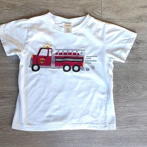 Boys fire truck tee